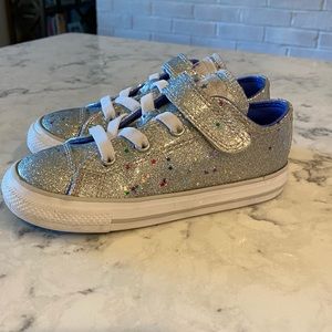 Girls Size 10 Silver Converse